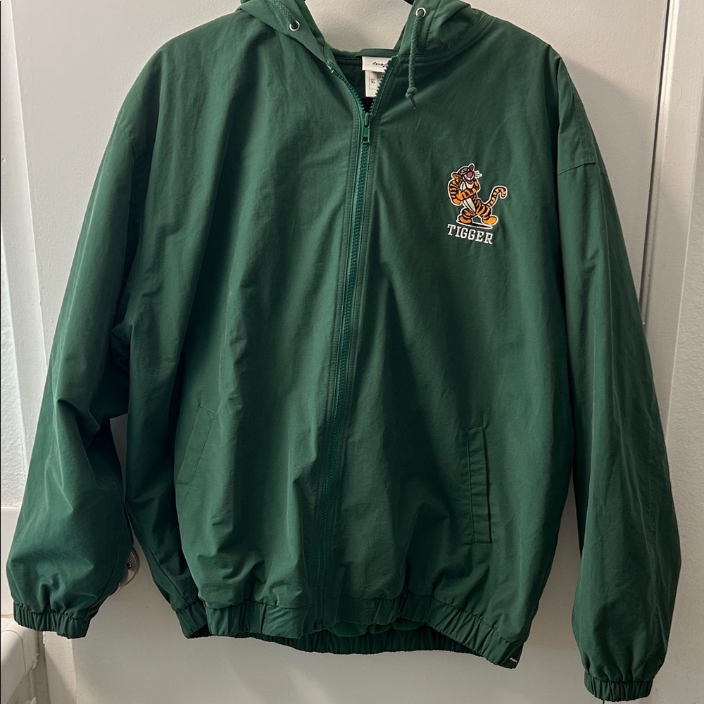 Vintage Disney Forest Green Tigger Hooded Jacket